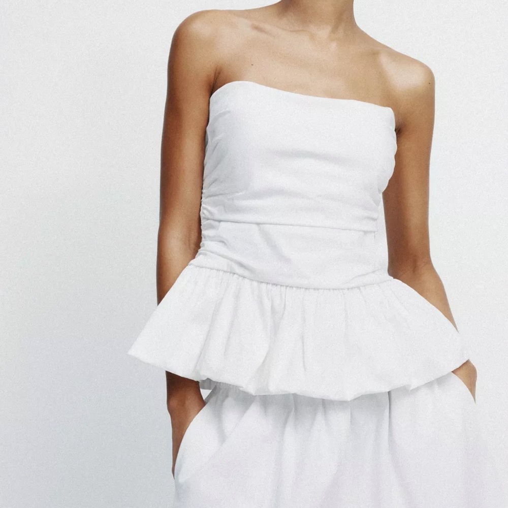 Zara Voluminous Poplin top - Picture 2 of 5